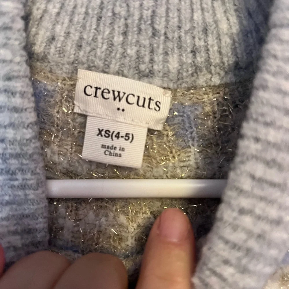 Crewcuts Gray and Blue Patterned Sweater